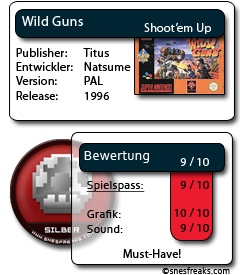 Bewertungskasten: Wild Guns Scoreboard WildGuns Bommelchen